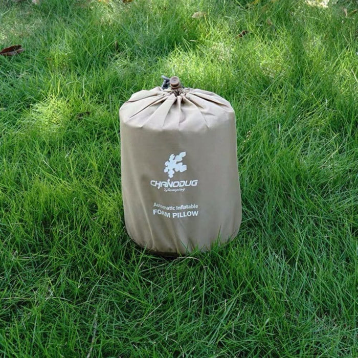 Self Inflating Camping Pillow With Ergonomic 3d Support