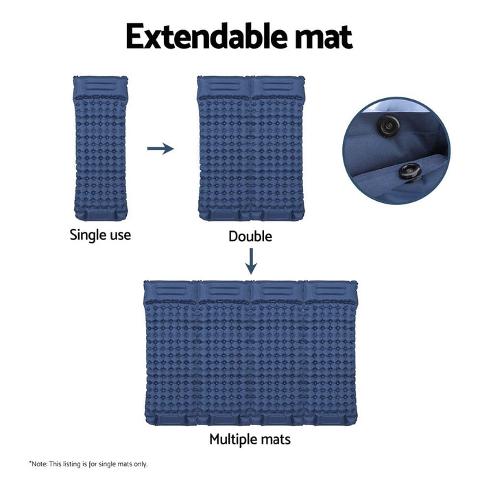 Self Inflating Mattress Camping Sleeping Mat Air Bed Single