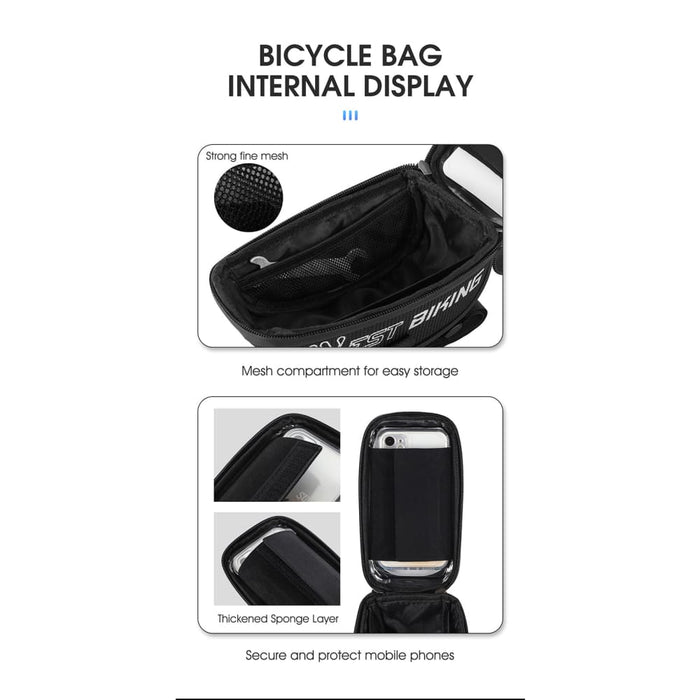 Sensitive Touch Screen Bicycle Phone Bag with Headphone