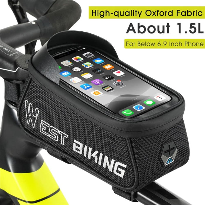Sensitive Touch Screen Bicycle Phone Bag with Headphone