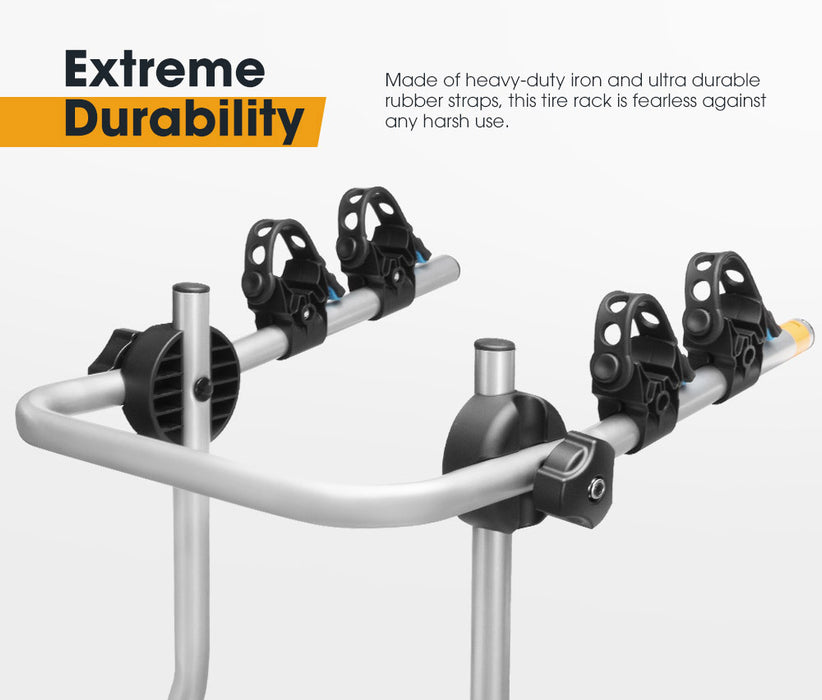 2 Bicycle Bike Carrier Spare Tire Rack Foldable