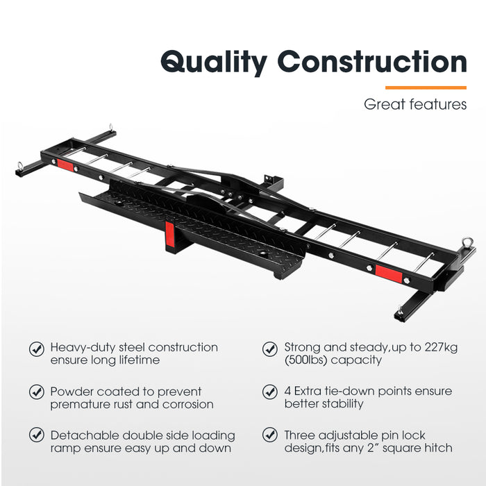 2 Arms Steel Motorcycle Motorbike Carrier