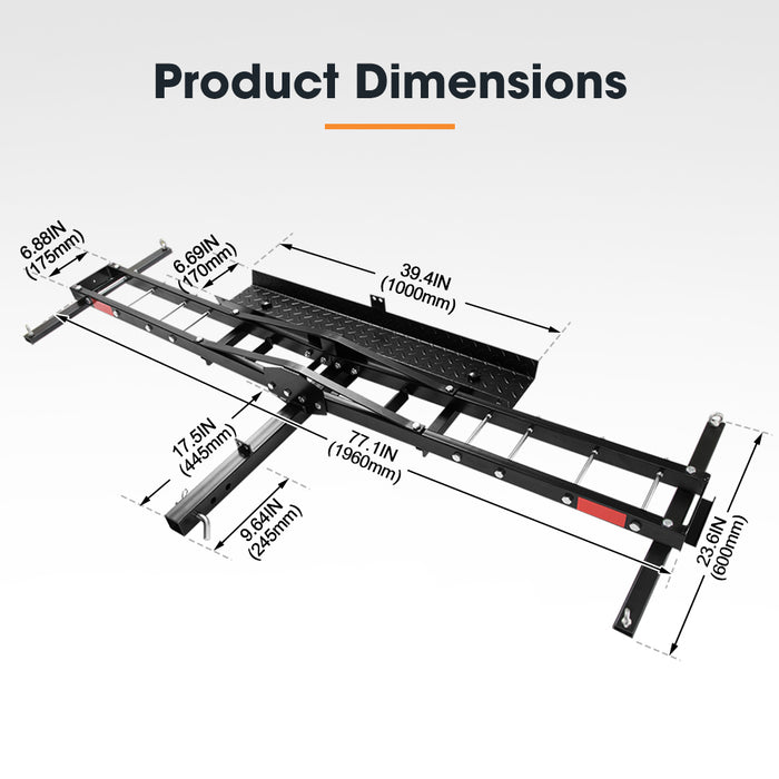 2 Arms Steel Motorcycle Motorbike Carrier