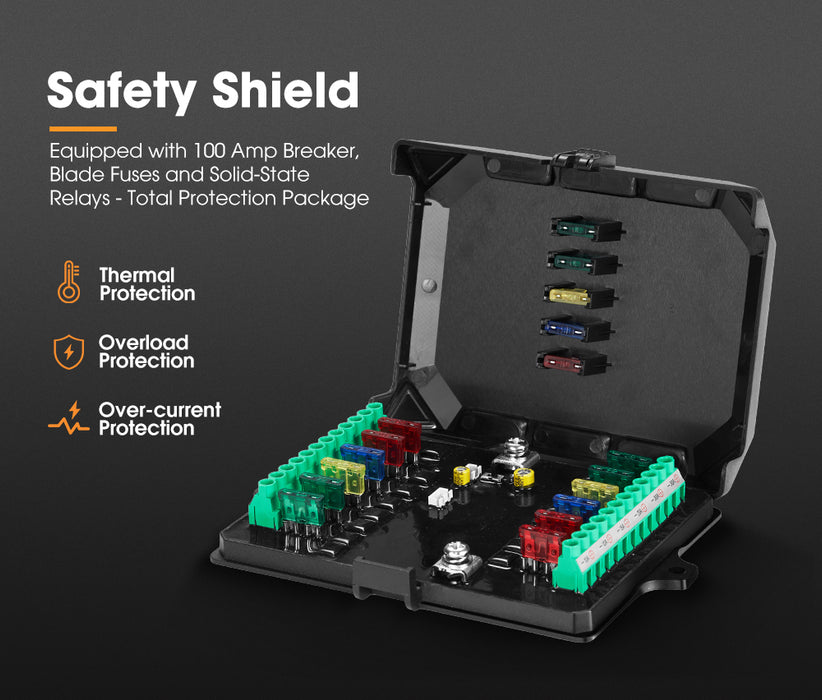 12 Gang Bluetooth Switch Panel 12V / 24V On-Off Led Control For Car Boat