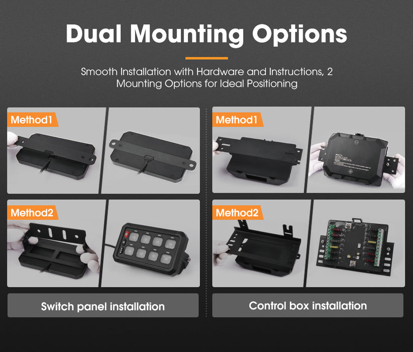 12 Gang Bluetooth Switch Panel 12V / 24V On-Off Led Control For Car Boat