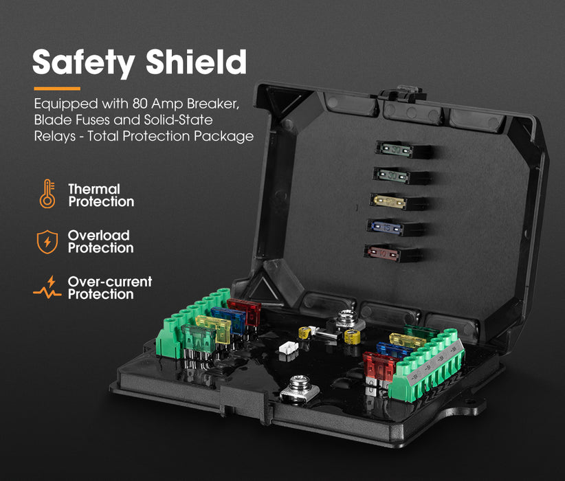 8 Gang Bluetooth Switch Panel 12V / 24V On-Off Led Control For Car Boat