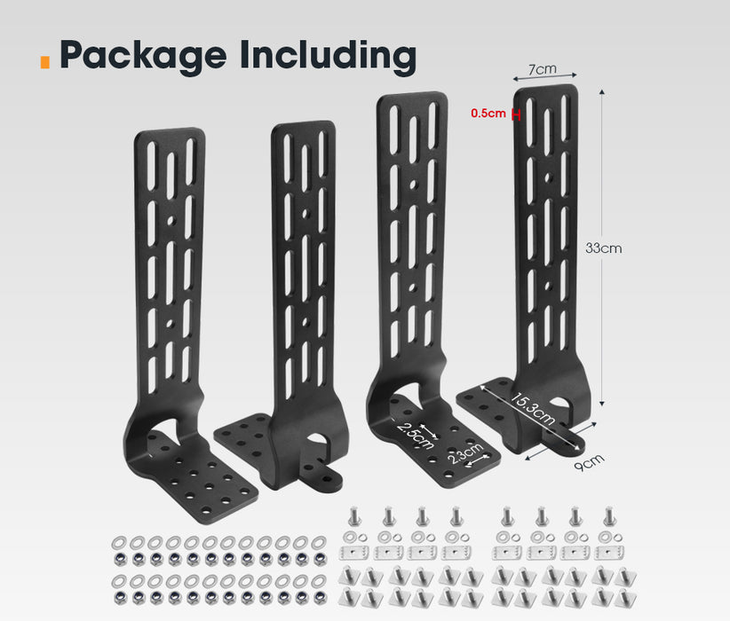 4X Long Awning "L" Bracket For 180 & 270 Awnings Powder Coated Steel