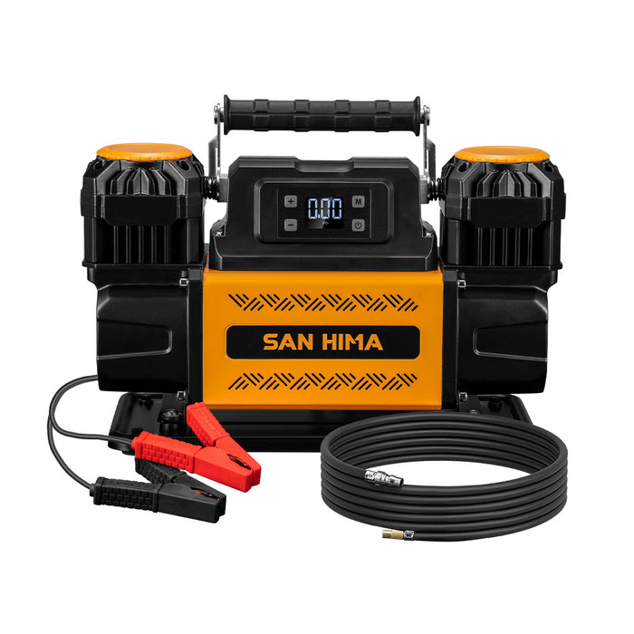 12V Dual Cylinders Air Compressor 350L/Min 150Psi Digital Portable
