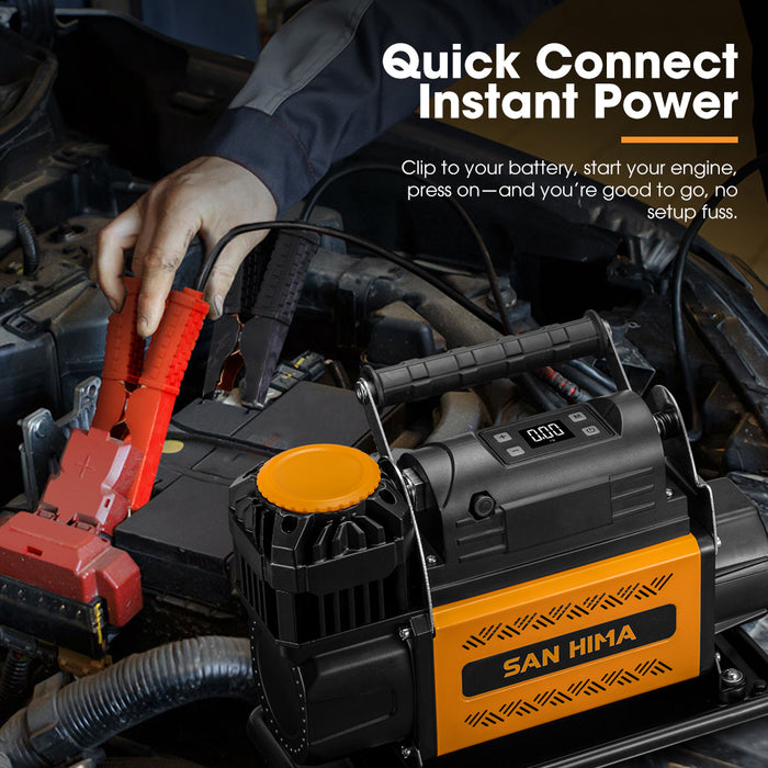 12V Single Cylinder Air Compressor 200L/Min 150Psi Digital Portable