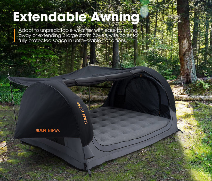 Double Air Swag Camping Swags Dome Tent Free Standing 22Cm Air Mattress