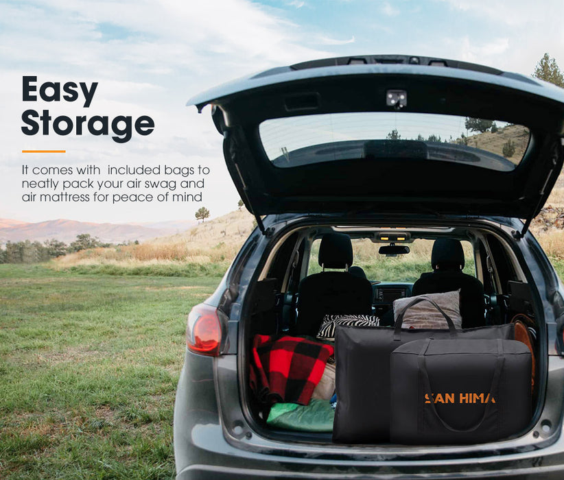 Double Air Swag Camping Swags Dome Tent Free Standing 22Cm Air Mattress