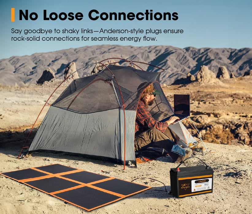 12V 160W Folding Solar Blanket Flexible Blanket Kit Camping Charging