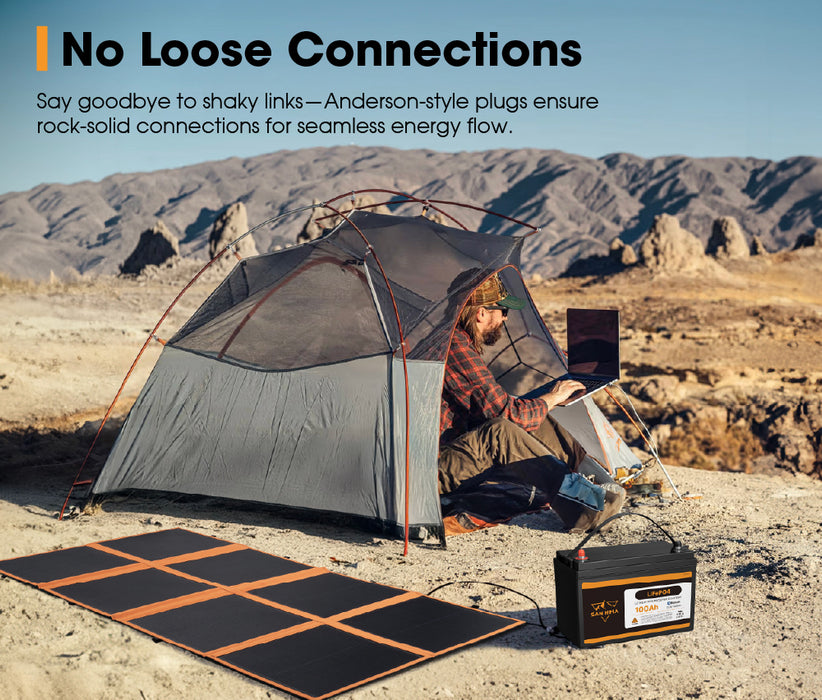 12V 260W Folding Solar Blanket Flexible Blanket Kit Camping Charging