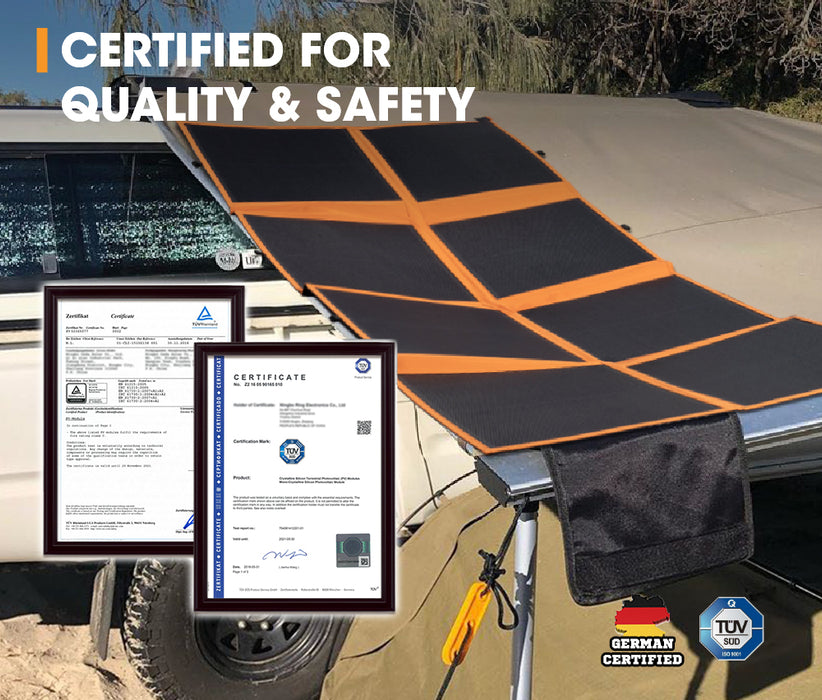 12V 260W Folding Solar Blanket Flexible Blanket Kit Camping Charging