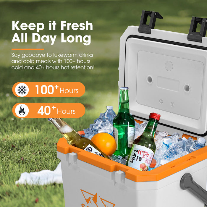 24L Cooler Ice Box Portable For Camping Bbq Picnic Heat Retention