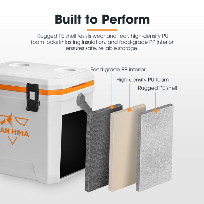 24L Cooler Ice Box Portable For Camping Bbq Picnic Heat Retention