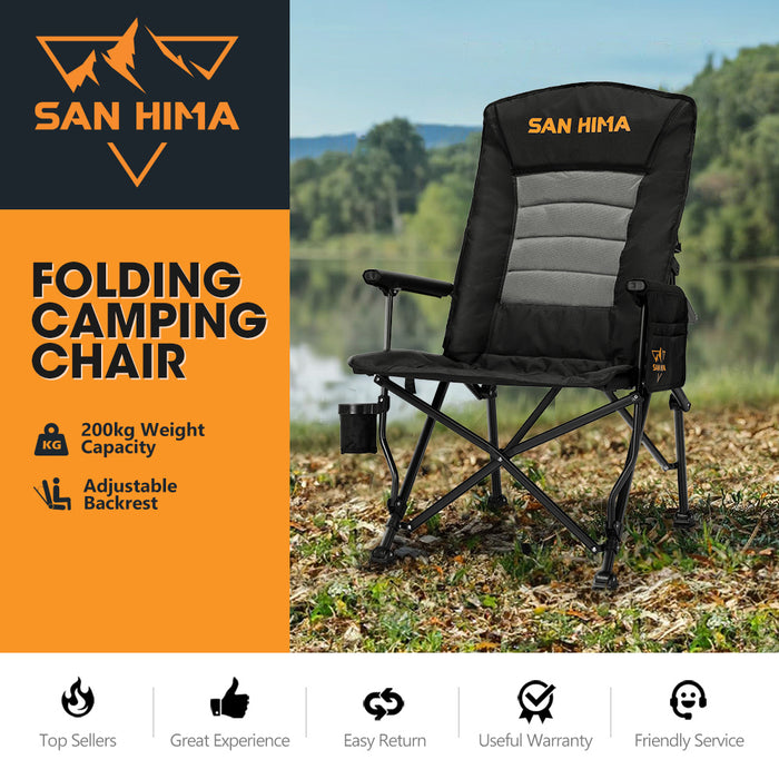 Folding Camping Chair Outdoor Portable Thick Padding With Storage Bag