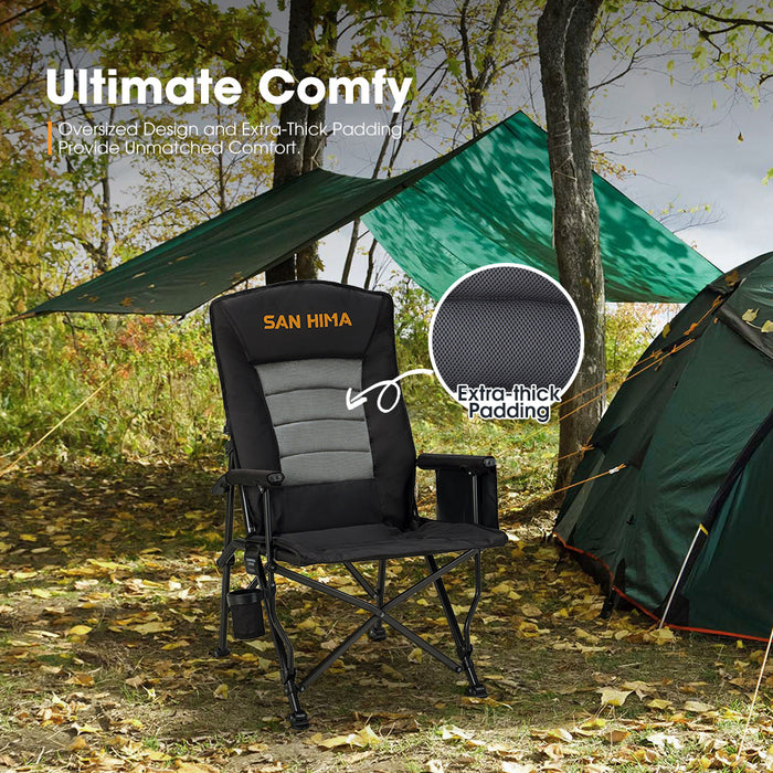 Folding Camping Chair Outdoor Portable Thick Padding With Storage Bag