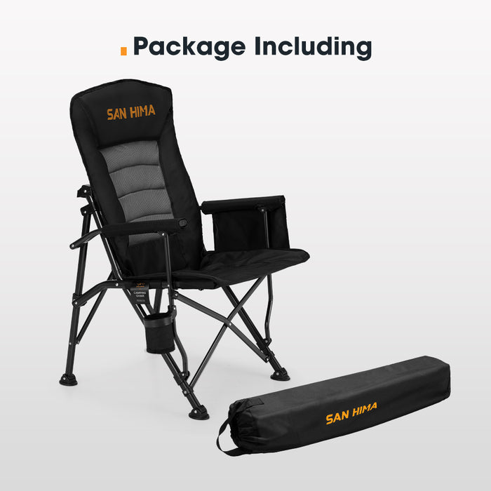Folding Camping Chair Outdoor Portable Thick Padding With Storage Bag
