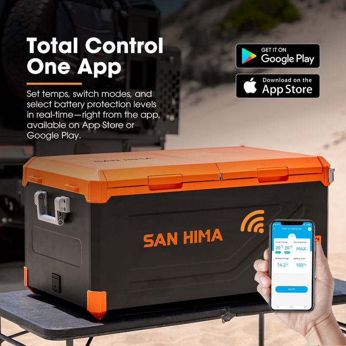 95L Portable Camping Fridge Freezer Dual Zone Caravan Car Cooler 4Wd