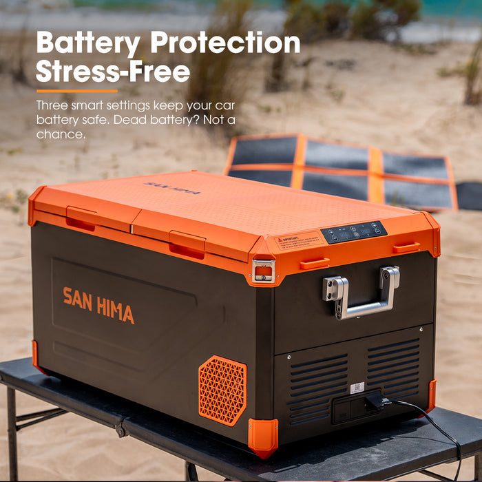 95L Portable Camping Fridge Freezer Dual Zone Caravan Car Cooler 4Wd