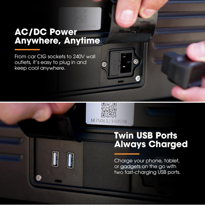 95L Portable Camping Fridge Freezer Dual Zone Caravan Car Cooler 4Wd