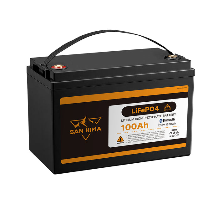 12V 100Ah Lithium Iron Phosphate Battery W / Bluetooth & Self-Heating