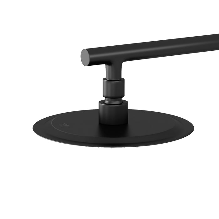 10" Rain Shower Head Set Round Handheld With Shower Mixer Tap Black