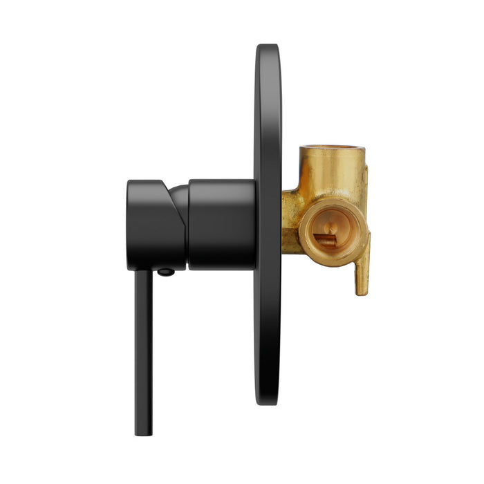 10" Rain Shower Head Set Round Handheld With Shower Mixer Tap Black