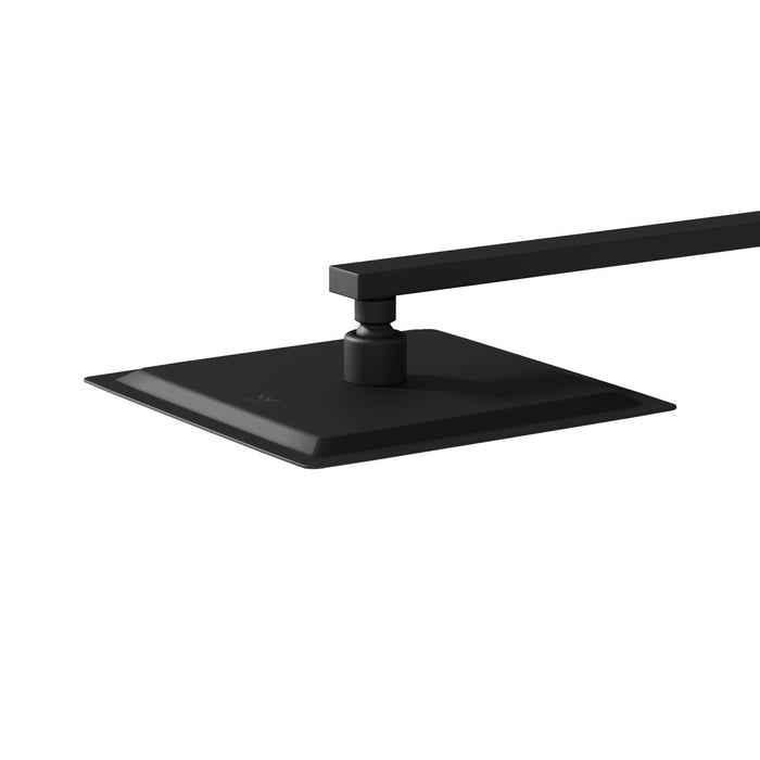 10" Rain Shower Head Set Square 3-Mode Handheld Shower Rail Set Black