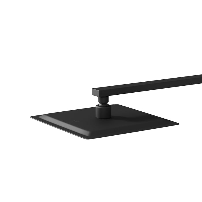 10" Rain Shower Head Set Square Handheld With Shower Mixer Tap Black