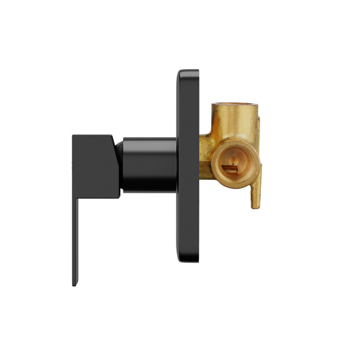 10" Rain Shower Head Set Square Handheld With Shower Mixer Tap Black