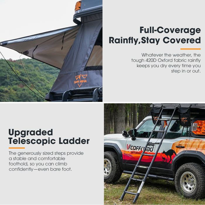 Kosci E-Rise Electric Rooftop Tent Hardshell Automatic Outdoor Camping