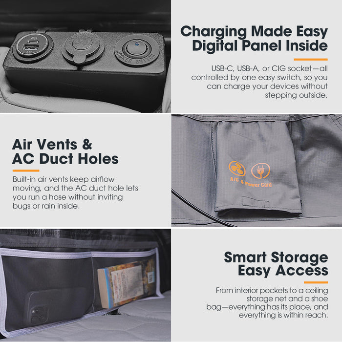 Kosci E-Rise Electric Rooftop Tent Hardshell Automatic Outdoor Camping