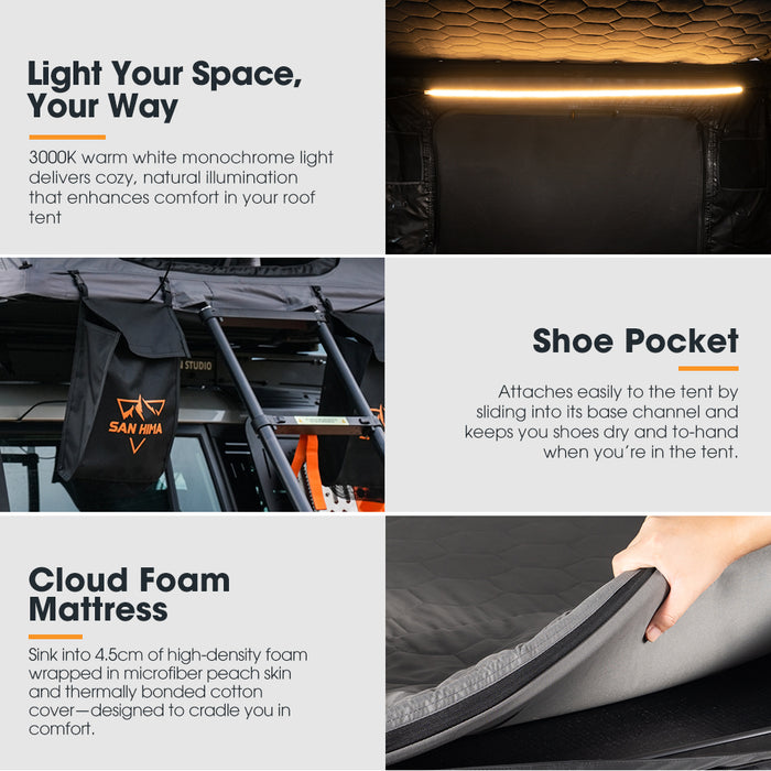 Kosci E-Rise Electric Rooftop Tent Hardshell Automatic Outdoor Camping