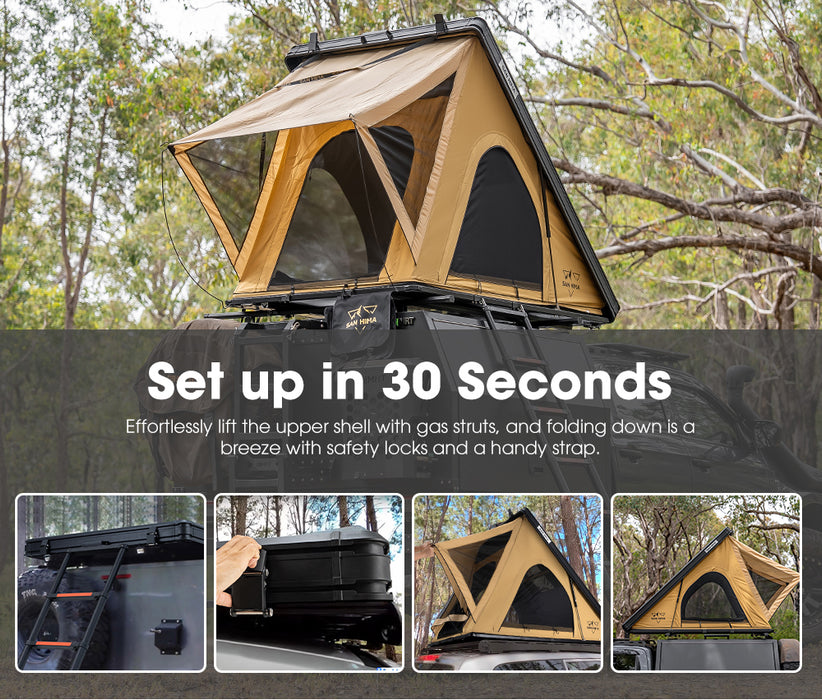 Kalbarri Lite Rooftop Tent Hardshell With Ladder Camping 4X4 4Wd