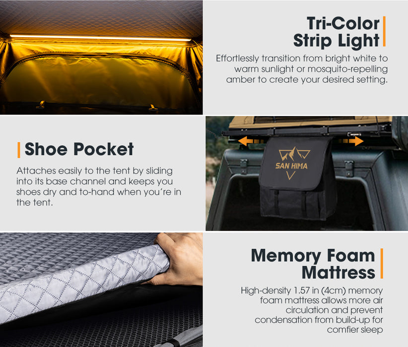 Kalbarri Lite Rooftop Tent Hardshell With Ladder Camping 4X4 4Wd