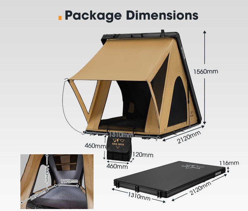 Kalbarri Lite Rooftop Tent Hardshell With Ladder Camping 4X4 4Wd