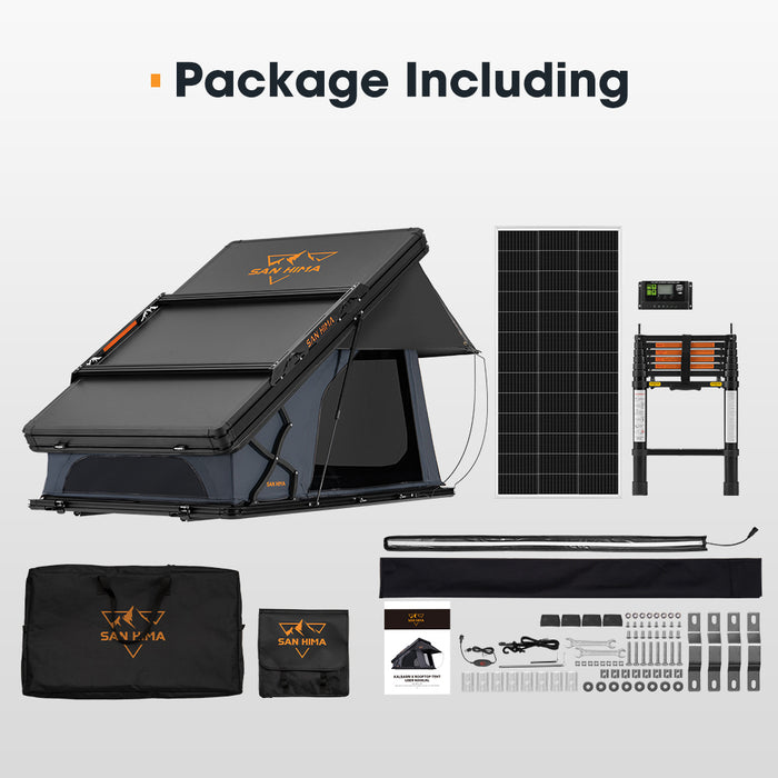 Kalbarri X Rooftop Tent Hardshell With Ladder + 200W Solar Panel
