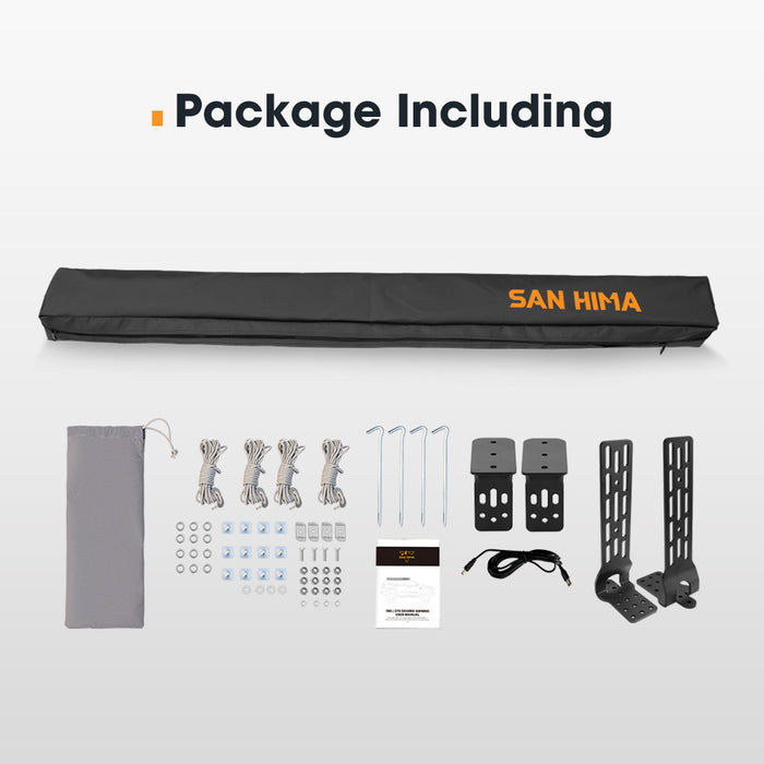 180 Degree Free-Standing Awning With "L" Bracket 600D Double-Ripstop