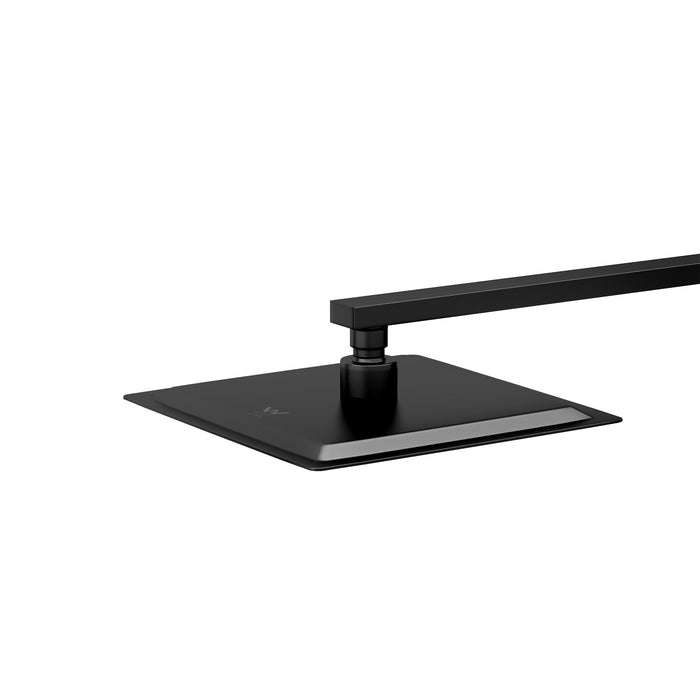 10" Rain Shower Head Set With Mixer Square 3-Mode Handheld Shower Black