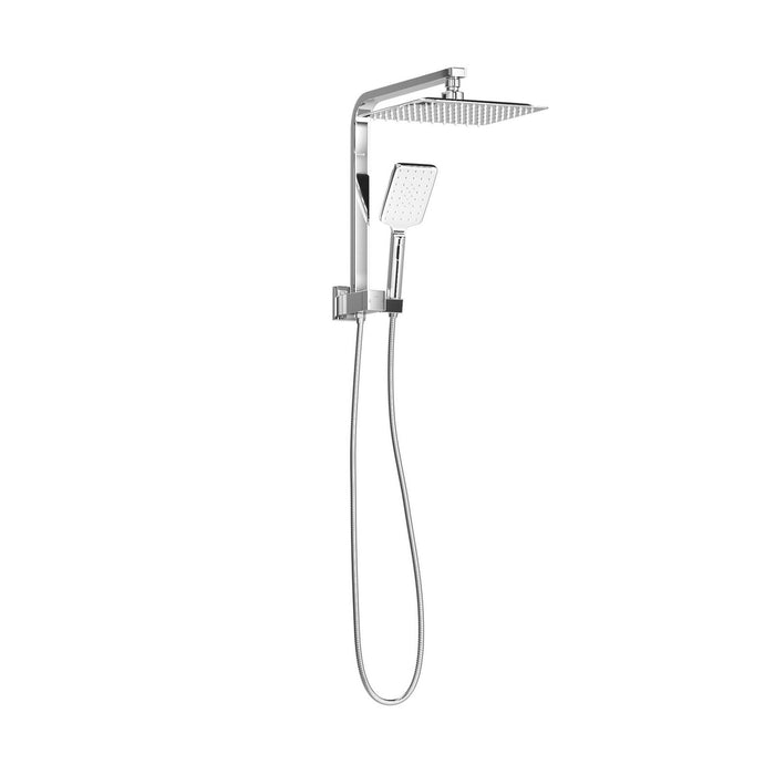 10" Rain Shower Head Set Square 3-Mode Handheld Shower Gooseneck Chrome