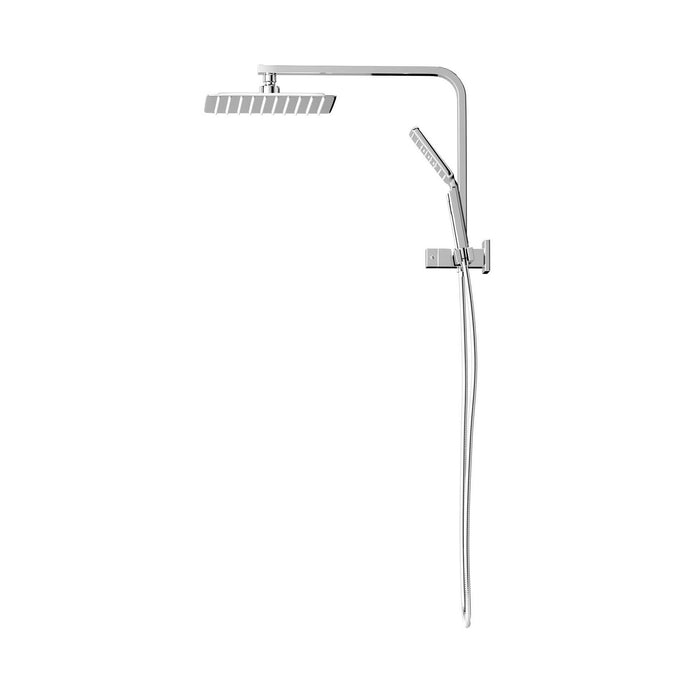 10" Rain Shower Head Set Square 3-Mode Handheld Shower Gooseneck Chrome