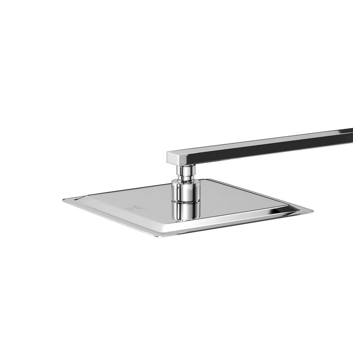 10" Rain Shower Head Set Square 3-Mode Handheld Shower Gooseneck Chrome