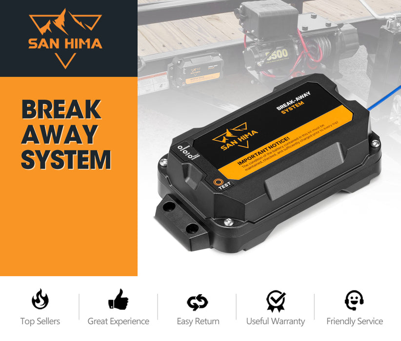 12V Break Away System With Battery & Switch Trailer Electric Breakaway