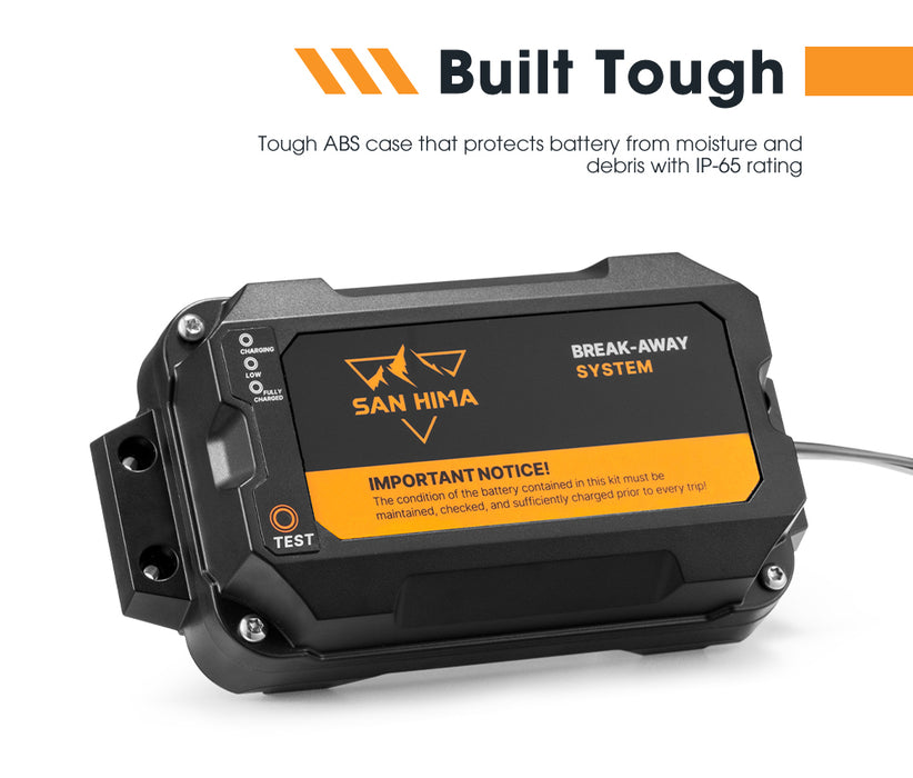 12V Break Away System With Battery & Switch Trailer Electric Breakaway