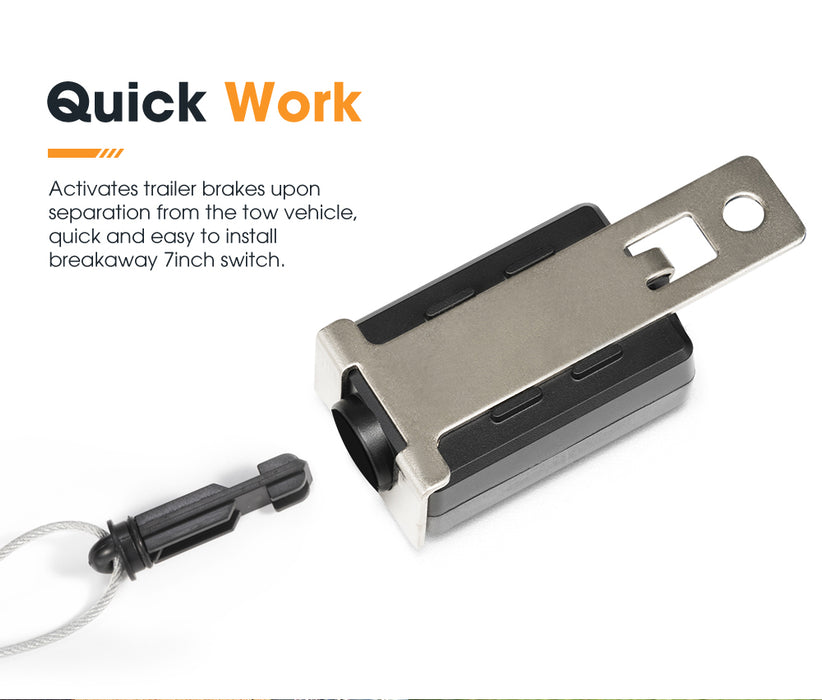 12V Break Away System With Battery & Switch Trailer Electric Breakaway