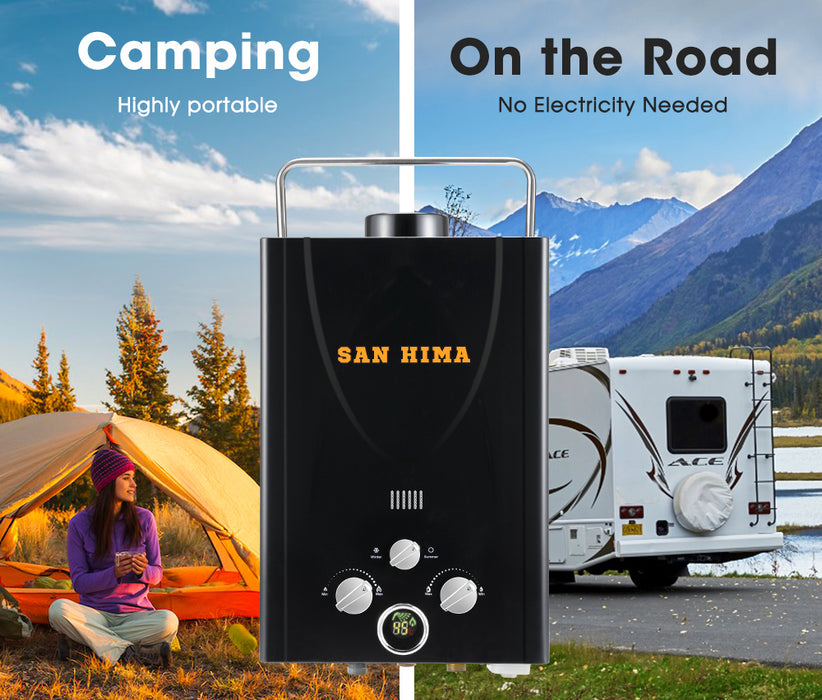 Portable Gas Hot Water Heater System 8L Caravan Outdoor Camping Shower