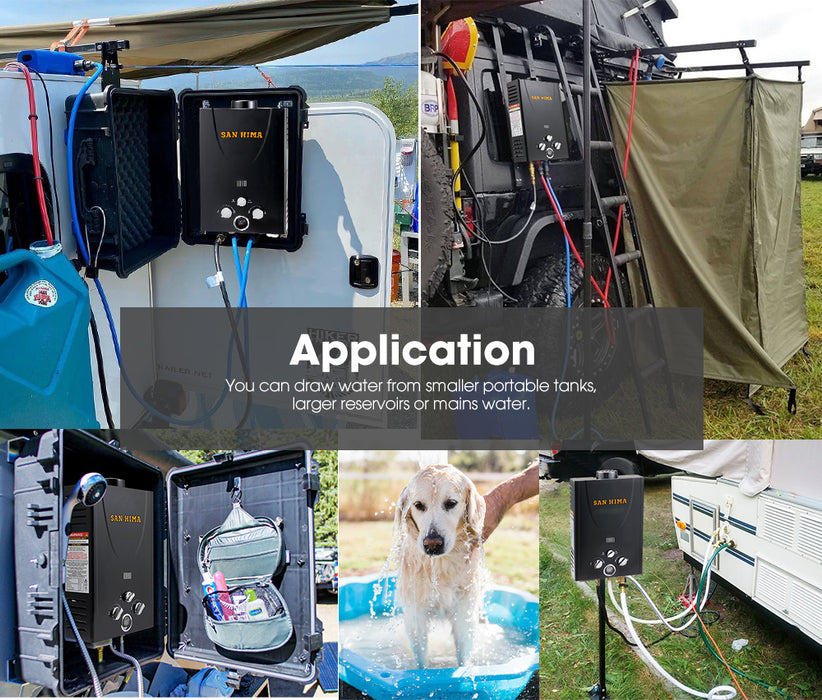 Portable Gas Hot Water Heater System 8L Caravan Outdoor Camping Shower
