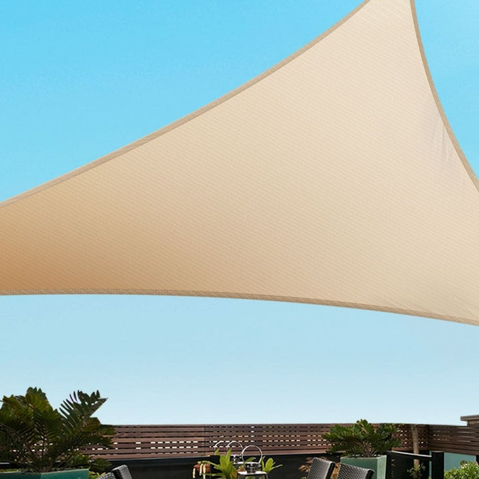Shade Sail Cloth Shadecloth Triangle Sun Canopy 6.1x6.1x6.1m